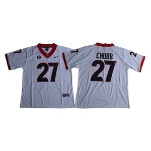 Georgia Bulldogs Nick Chubb  White Jersey